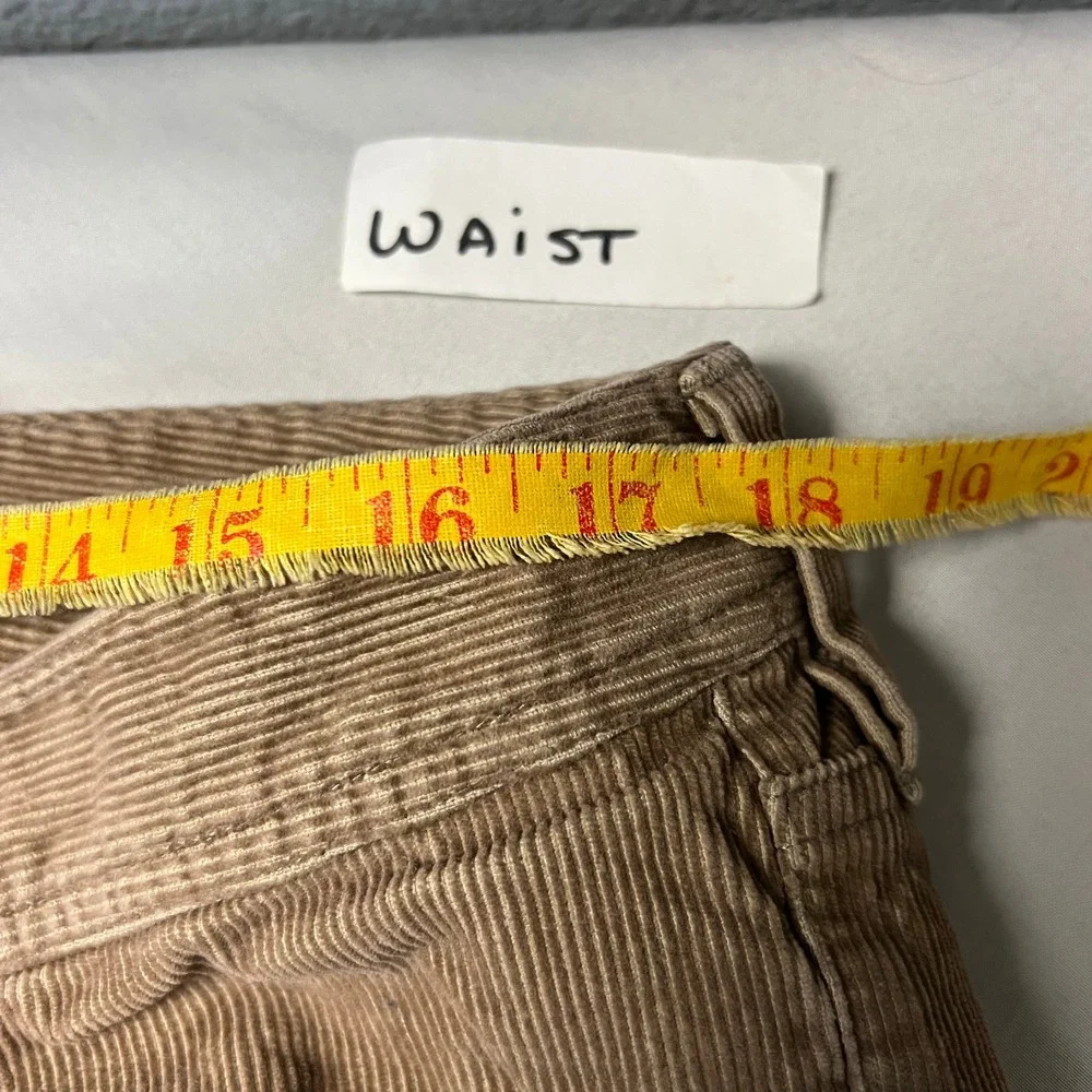 J. Hilburn Corduroy Chino Pants Relaxed Fit Casual Everyday Tan Brown Size 36x30